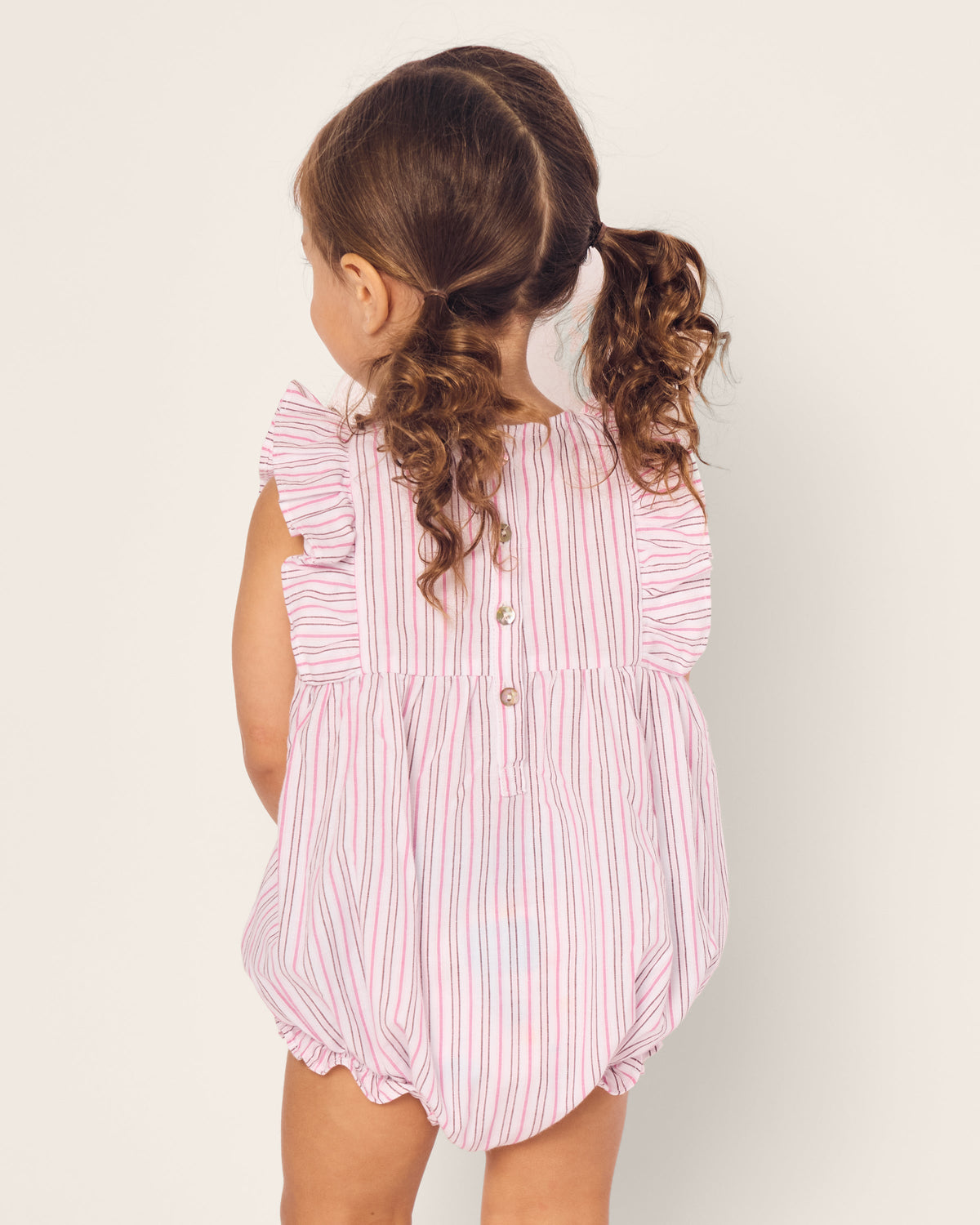 Baby’s Twill Ruffled Romper in Blush Boulevard