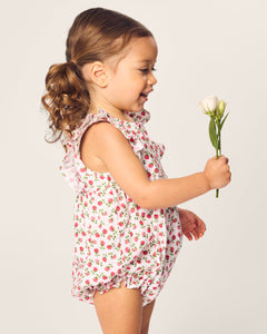 Baby’s Twill Ruffled Romper in Petite Petals