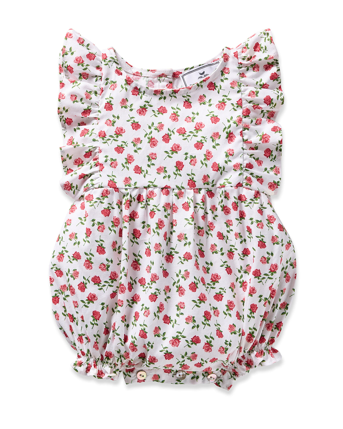 Baby’s Twill Ruffled Romper in Petite Petals