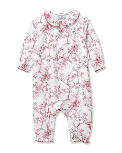 Baby’s Twill Madeline Romper in Red Timeless Toile