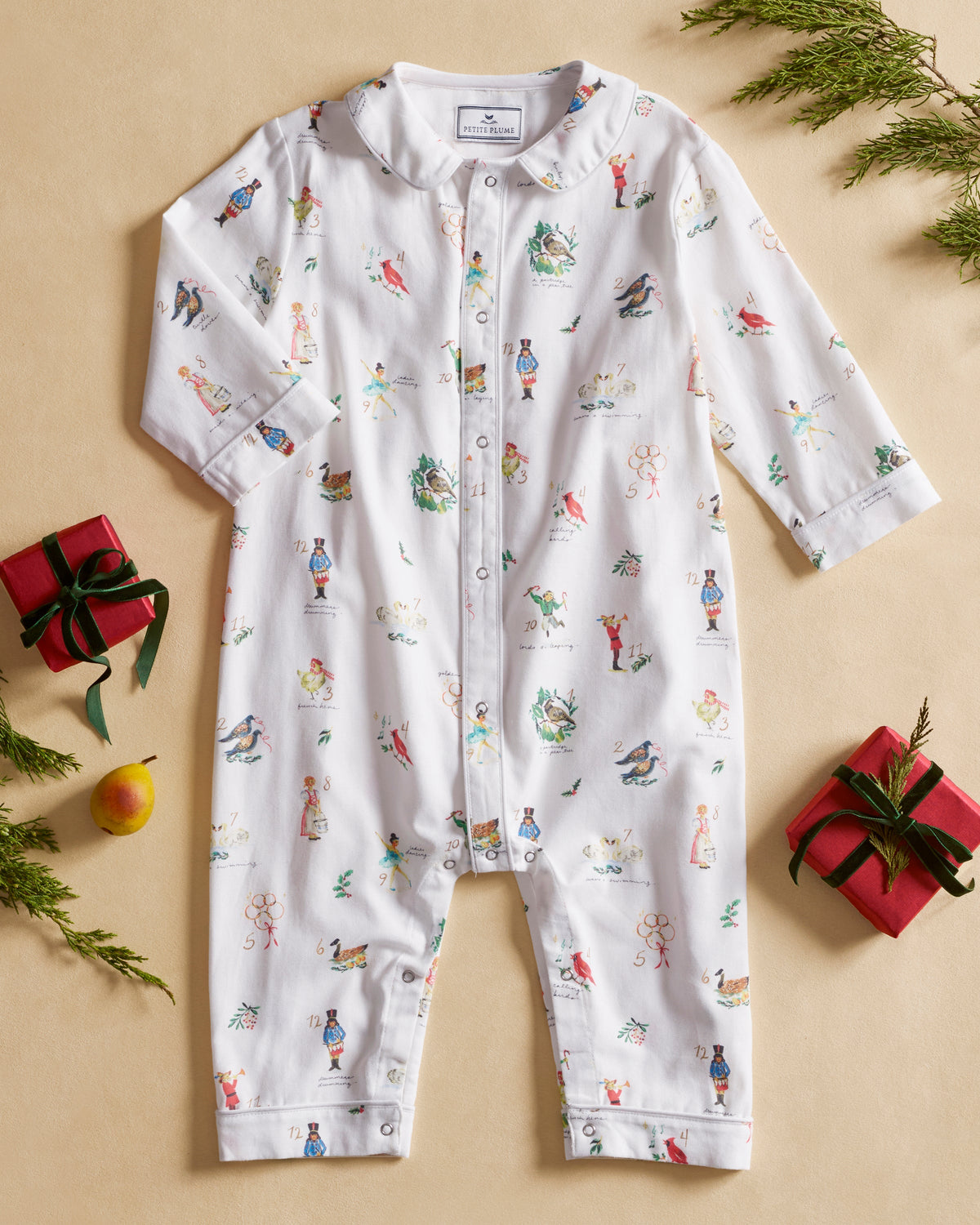 Baby's Twill Cambridge Romper in 12 Days of Christmas