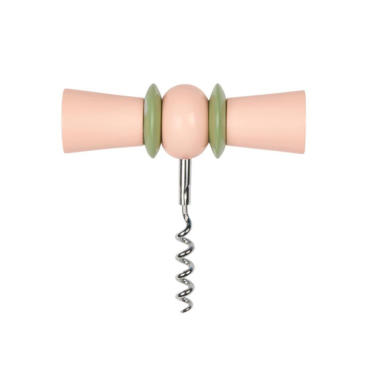 Bow Tie Corkscrew Pink & Green