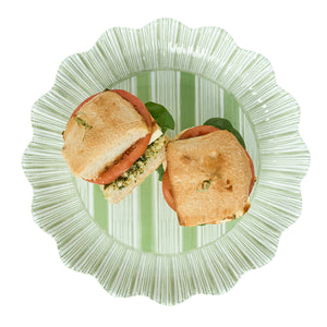 Cabana Stripe Melamine Dinner Plate Assorted, Set of 4 in Multi