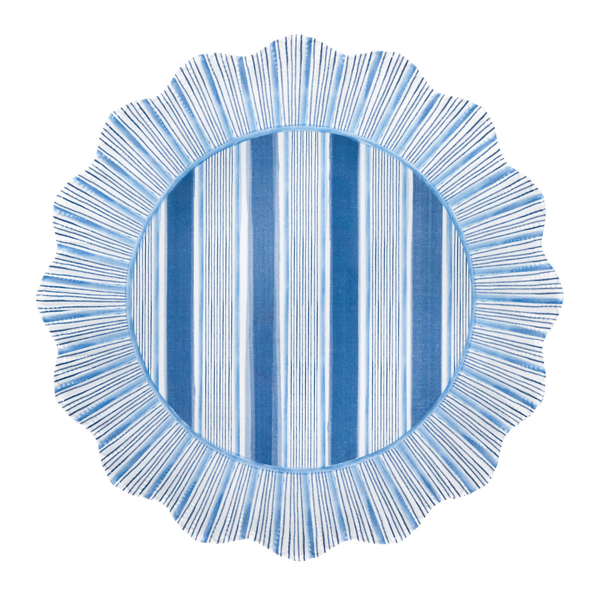 Cabana Stripe Melamine Dinner Plate Assorted, Set of 4 in Multi