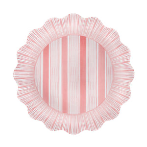 Cabana Stripe Melamine Dinner Plate Assorted, Set of 4 in Multi