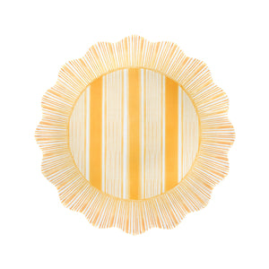 Cabana Stripe Melamine Dessert/Salad Plate, Set of 4 in Sunshine