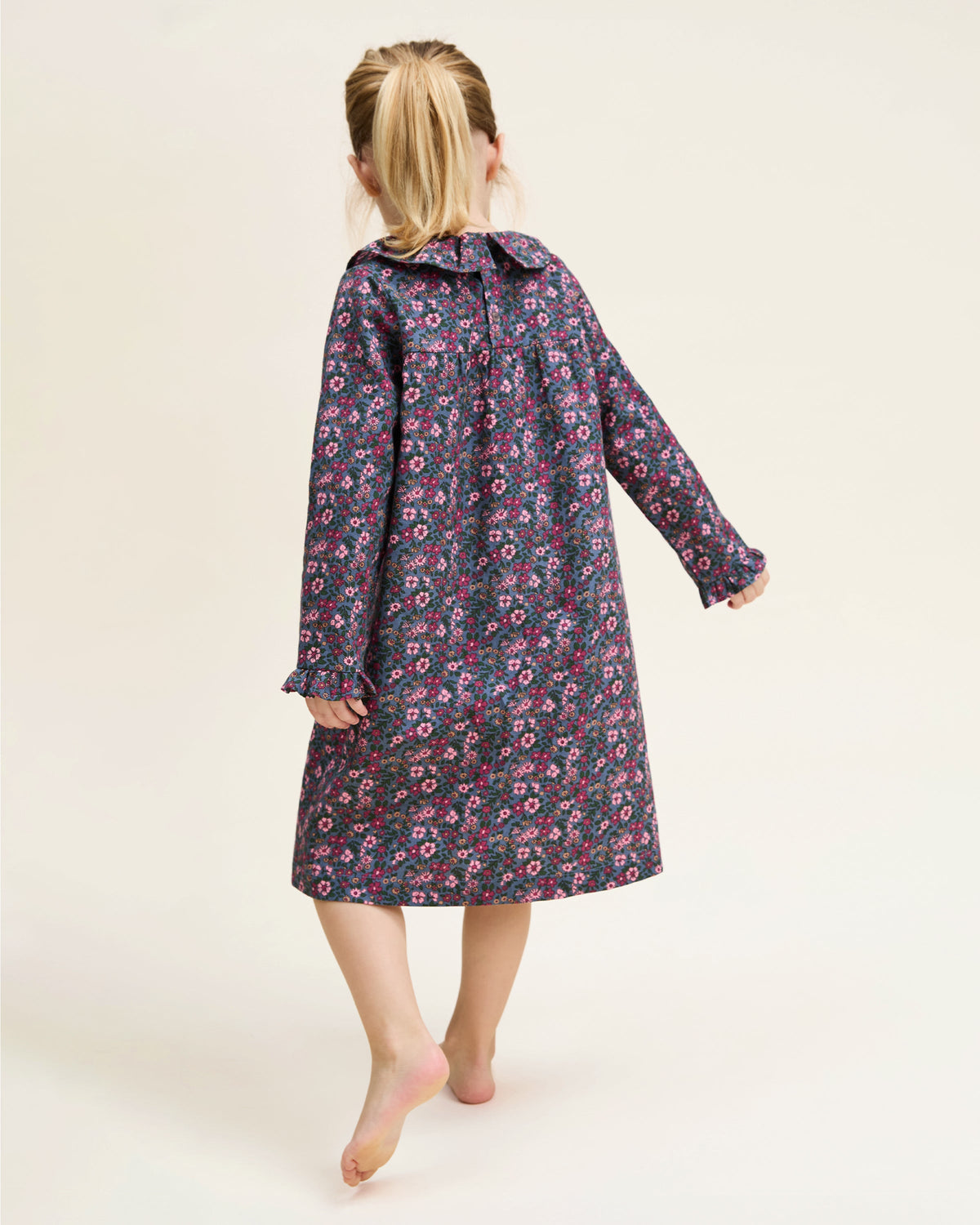 Girl's Twill Scarlett Nightgown in Fleurs de Saison