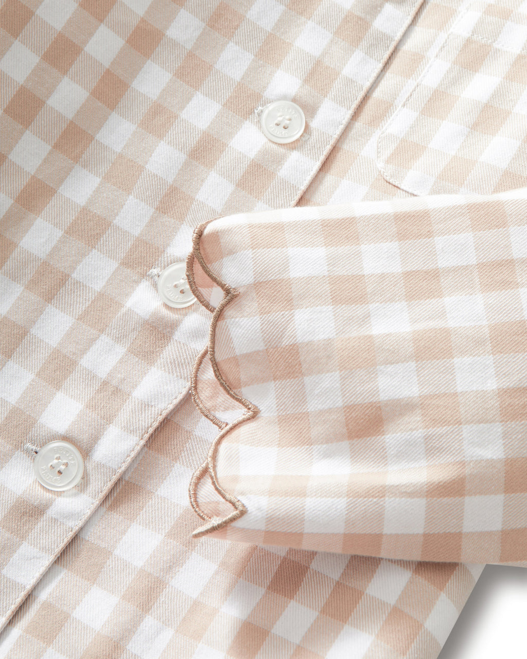 Kid’s Twill Colette Pajama Set in Camel Gingham
