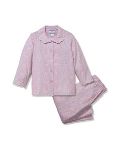 Kid's Twill Colette Pajama Set in Fleur Blush