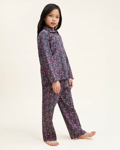 Kid's Twill Colette Pajama Set in Fleurs de Saison