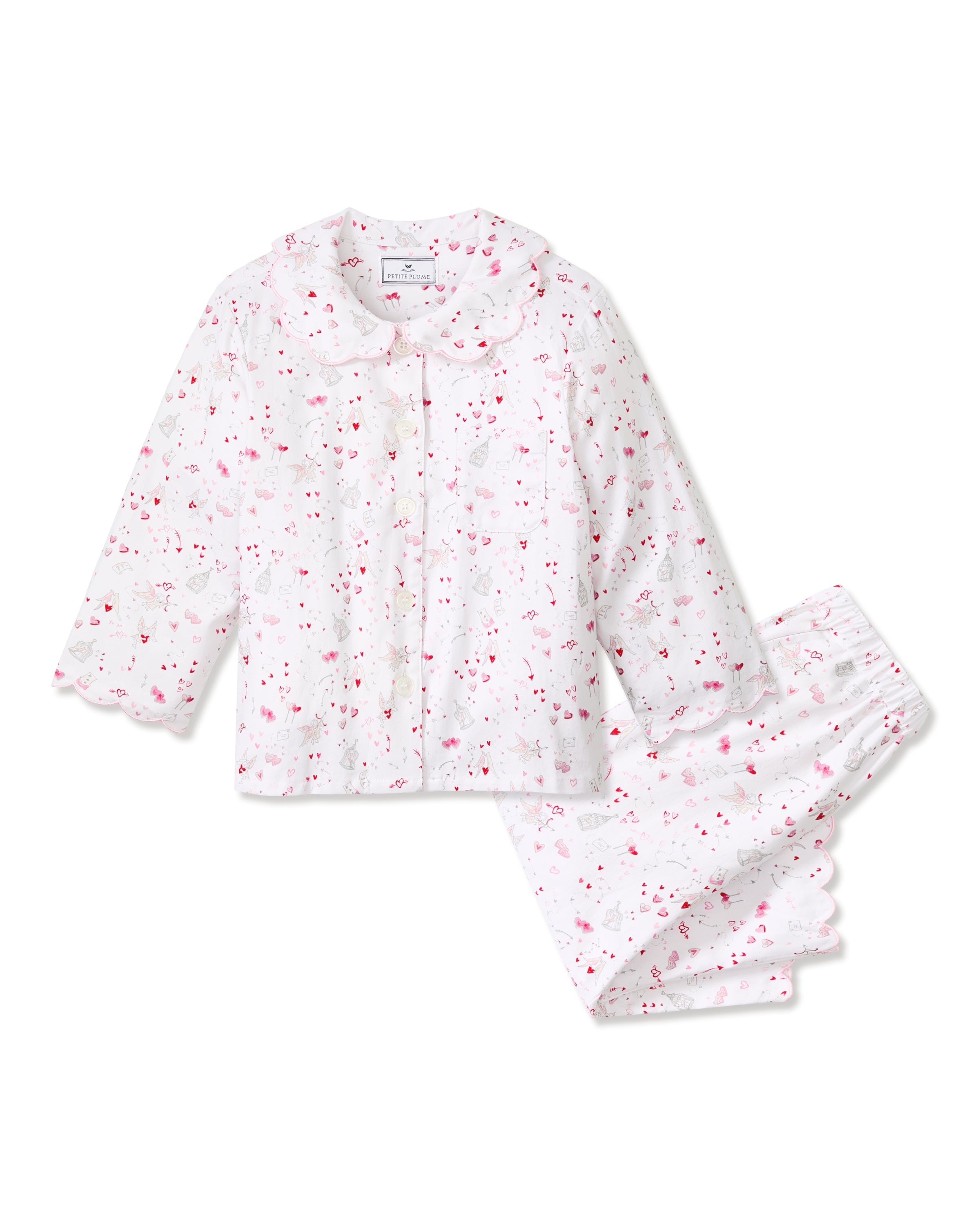 Kid’s Twill Colette Pajama Set in Love Song
