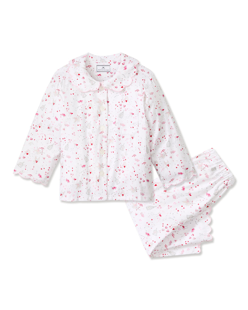 Kid’s Twill Colette Pajama Set in Love Song