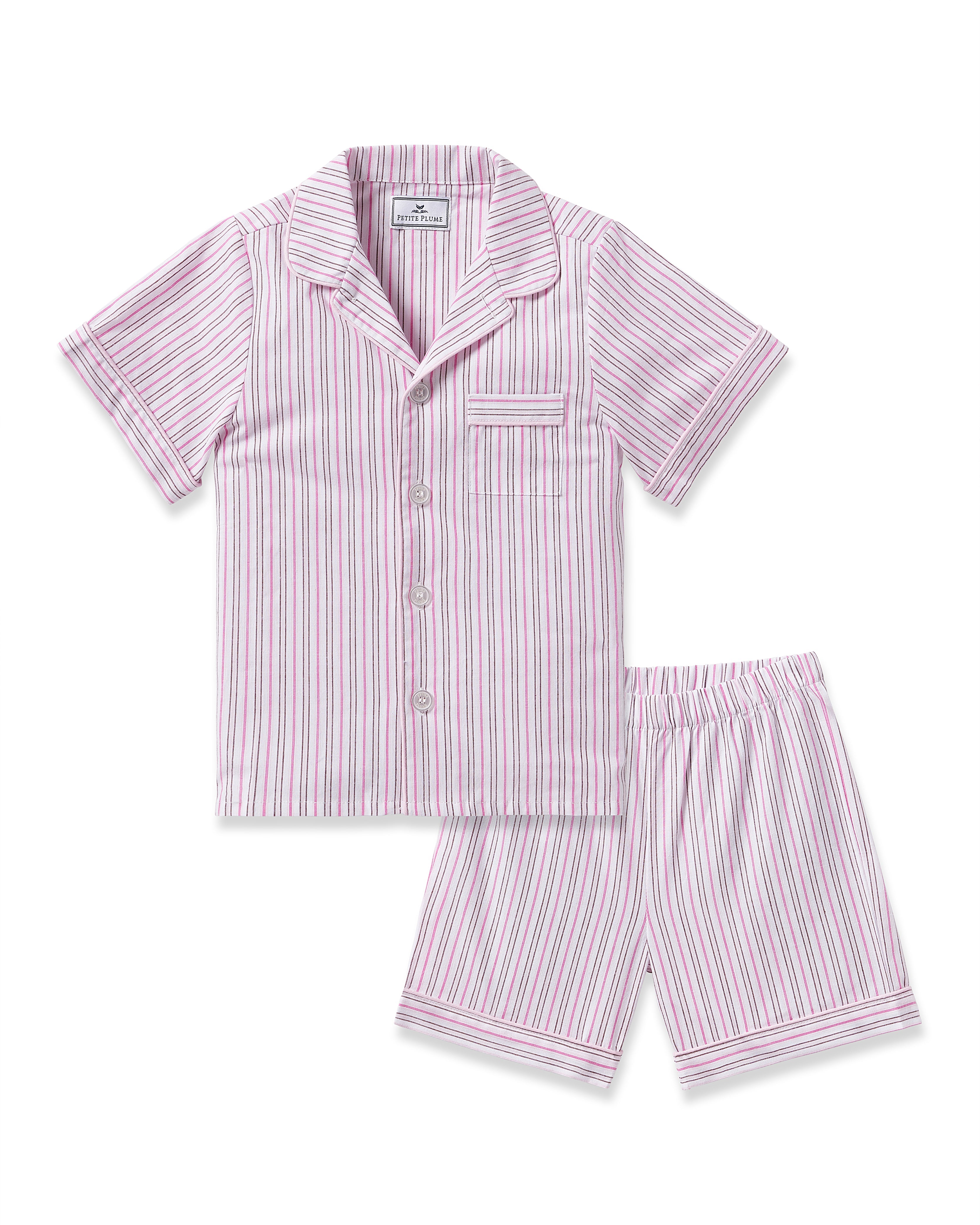 Kid’s Twill Short Set in Blush Boulevard