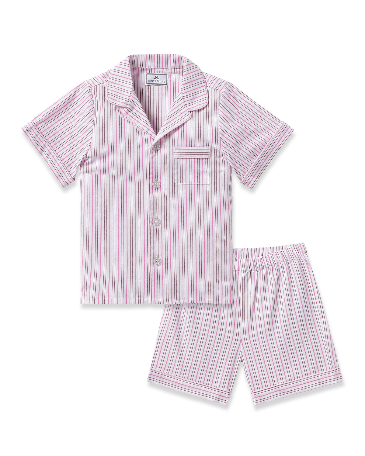 Kid’s Twill Short Set in Blush Boulevard