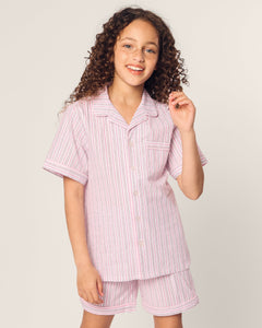 Kid’s Twill Short Set in Blush Boulevard