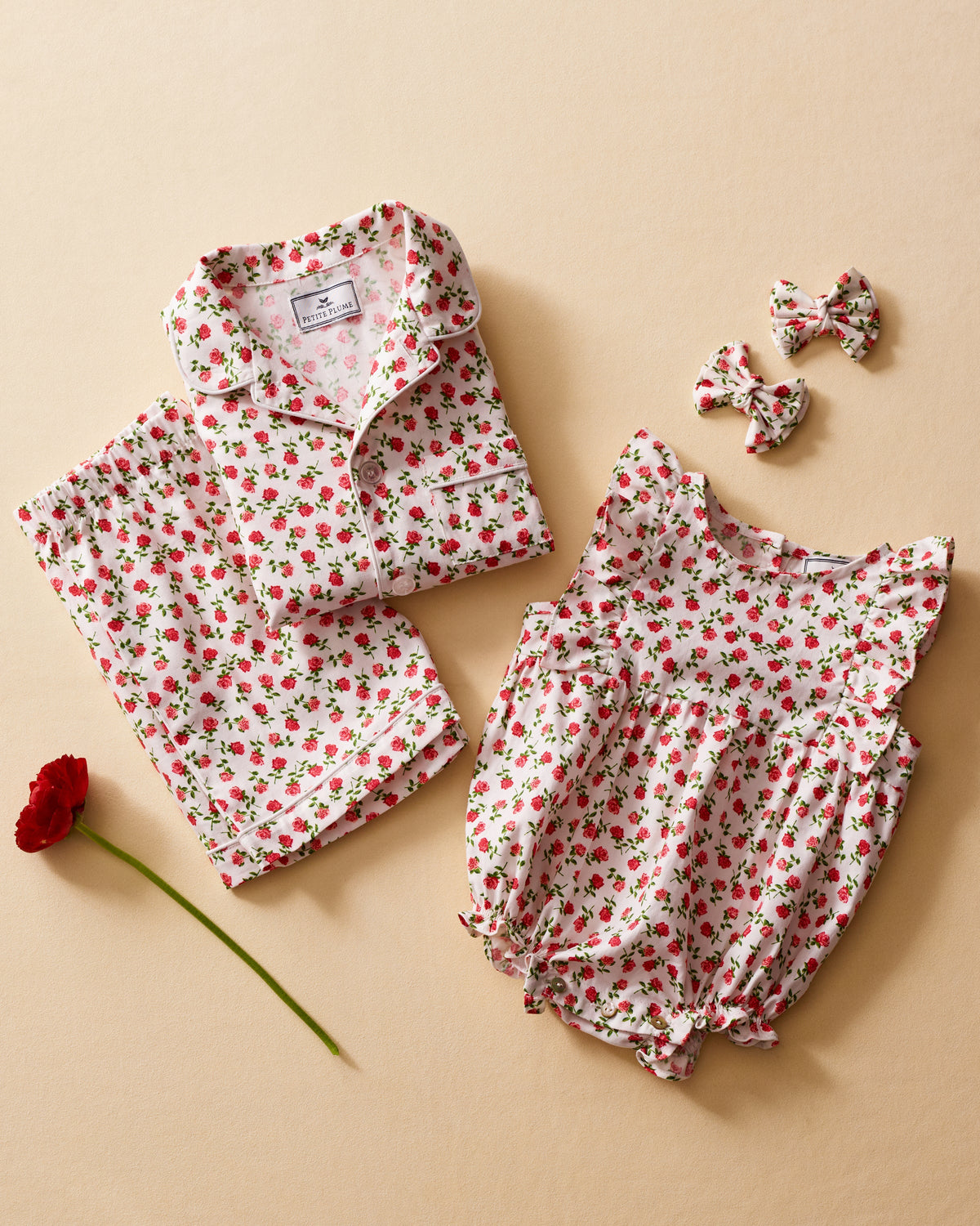 Kid’s Twill Short Set in Petite Petals