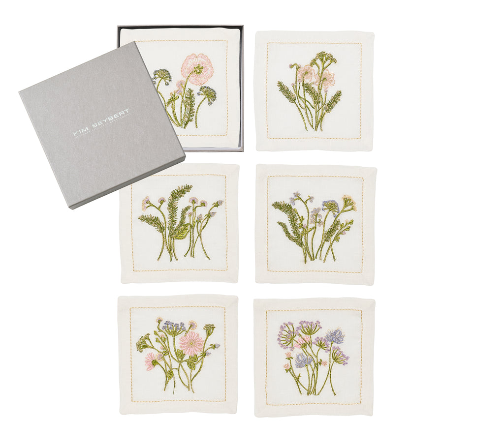 Meadow Cocktail Napkins in Multi, Set of 6