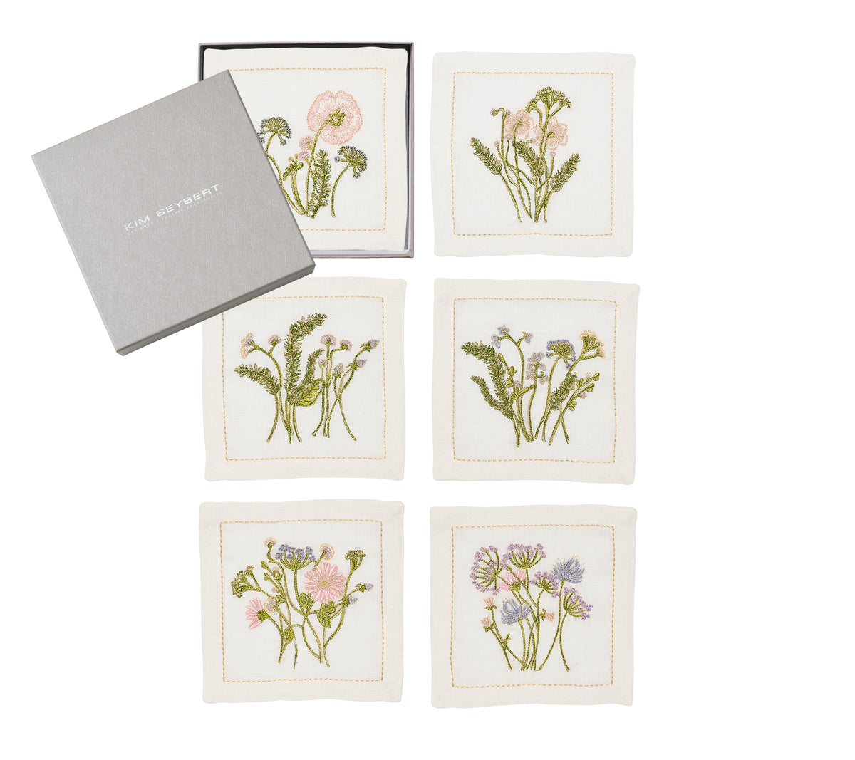 Meadow Cocktail Napkins in Multi, Set of 6