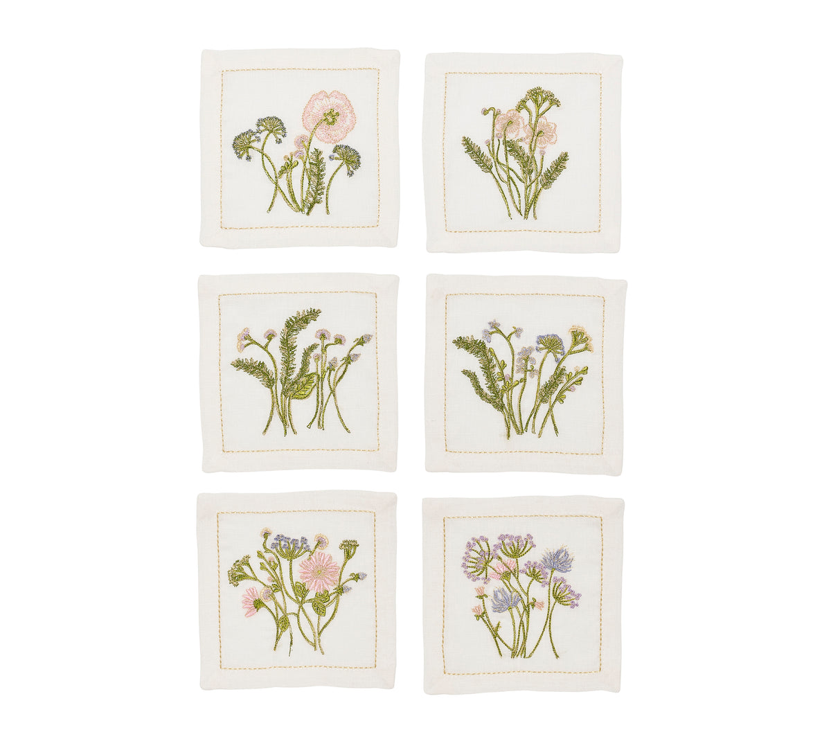 Meadow Cocktail Napkins in Multi, Set of 6