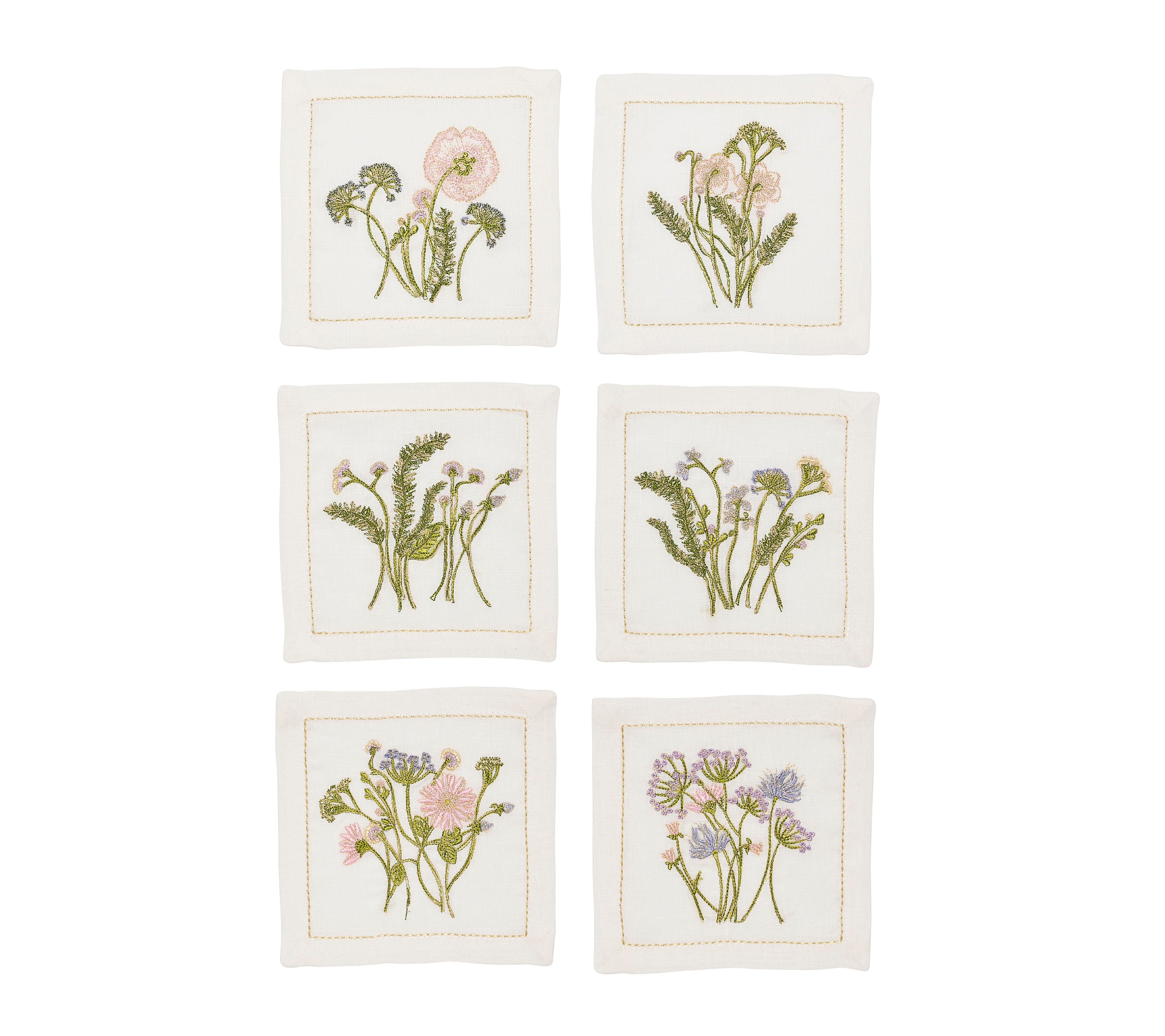 Meadow Cocktail Napkins in Multi, Set of 6