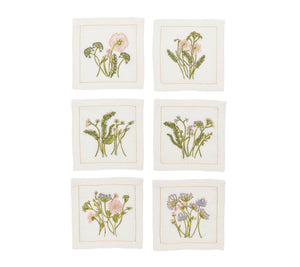 Meadow Cocktail Napkins in Multi, Set of 6