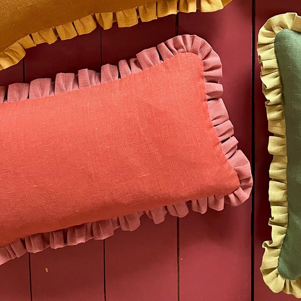 Terracotta Cushion with Sirin Terracotta Frill