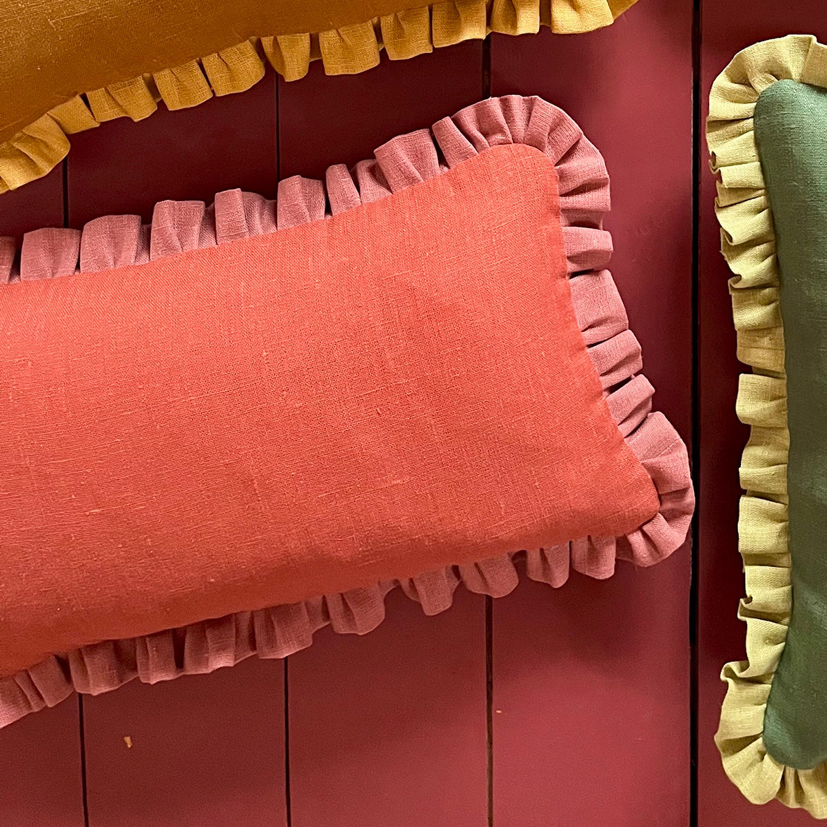 Terracotta Cushion with Sirin Terracotta Frill