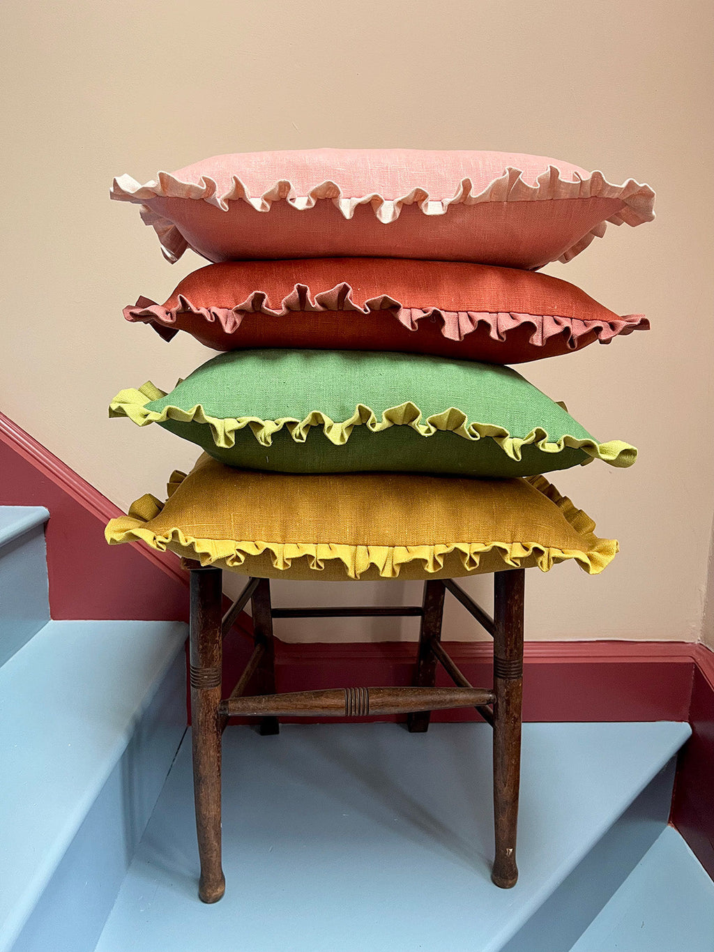Terracotta Cushion with Sirin Terracotta Frill