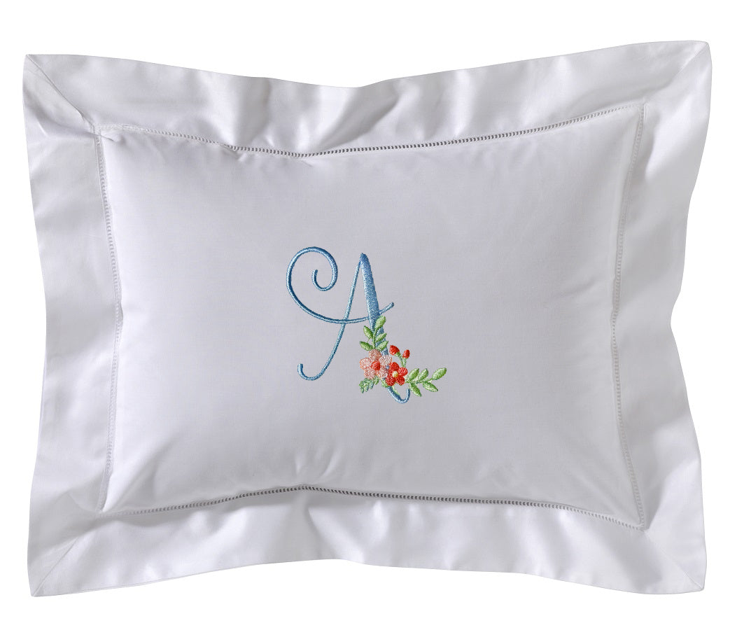 Cotton Percale Boudoir Pillow Cover, Personalized