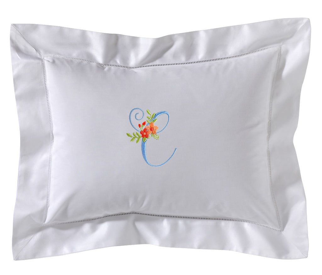 Cotton Percale Boudoir Pillow Cover, Personalized