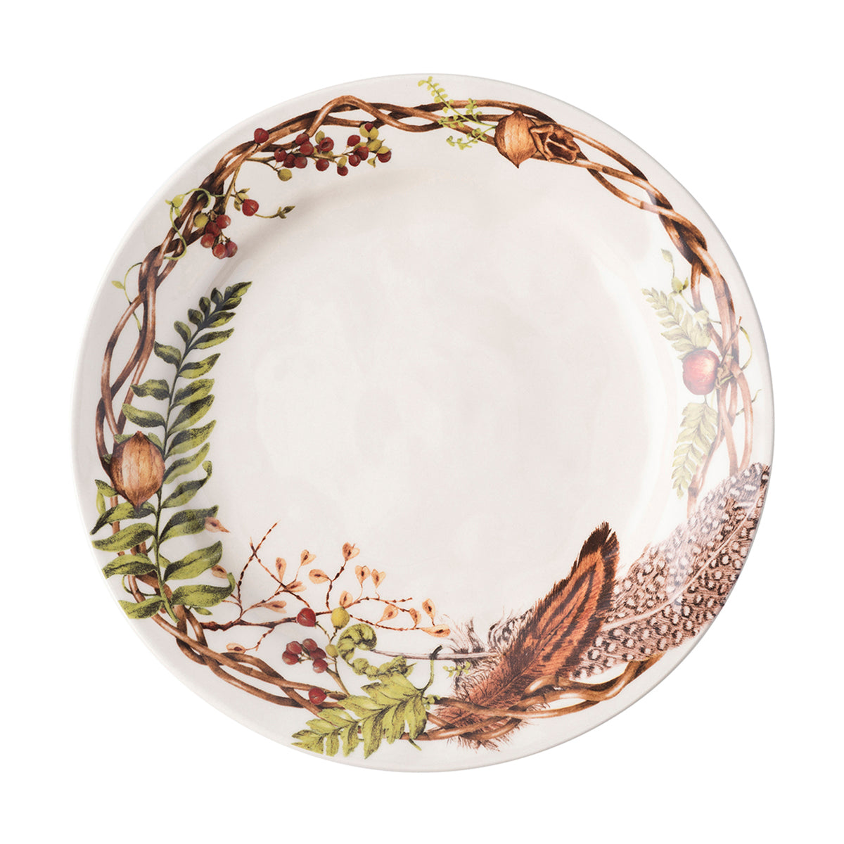 Forest Walk Dinner Plate in Café Au Lait