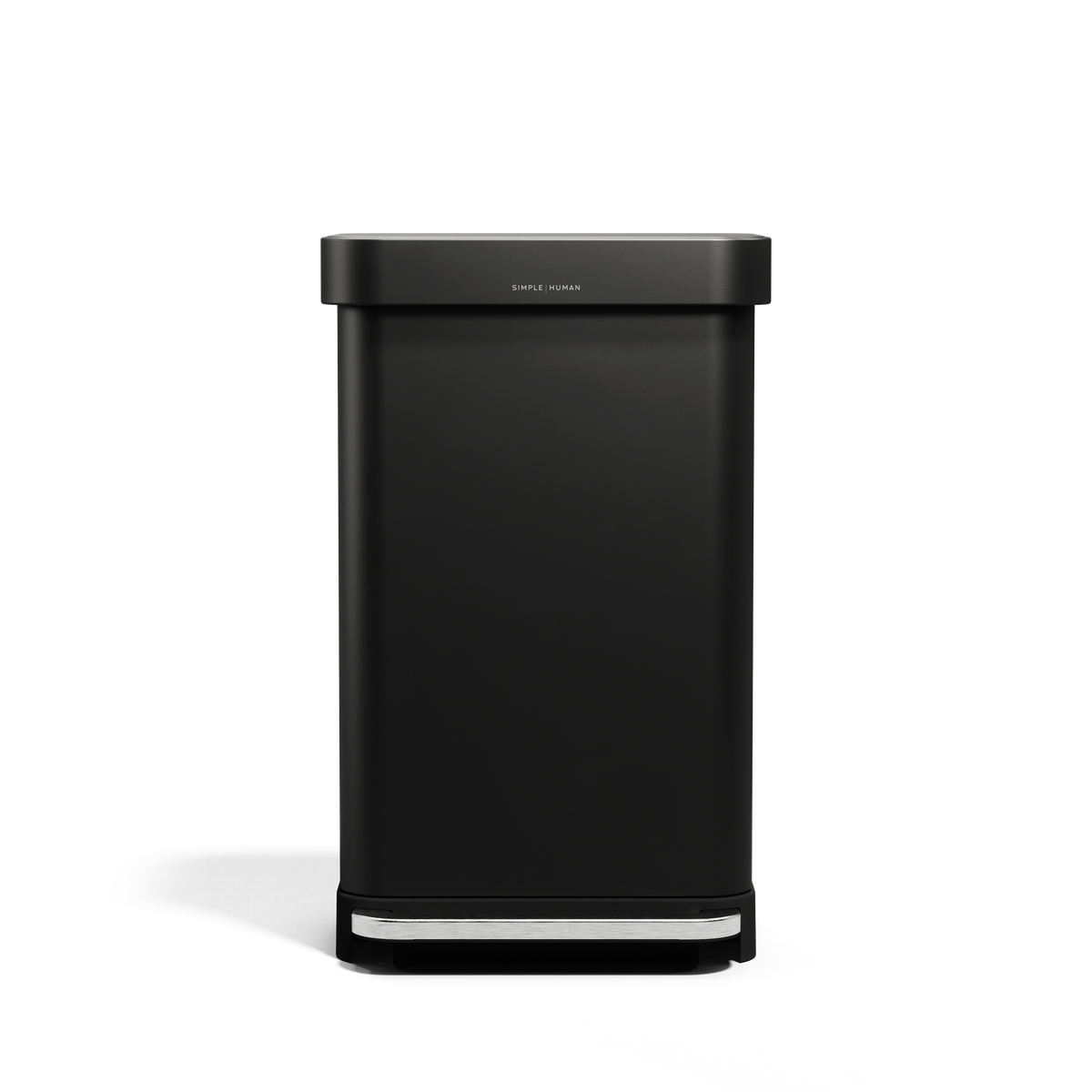 45L Rectangular Step Can with Liner Pocket, Matte Black - Simplehuman