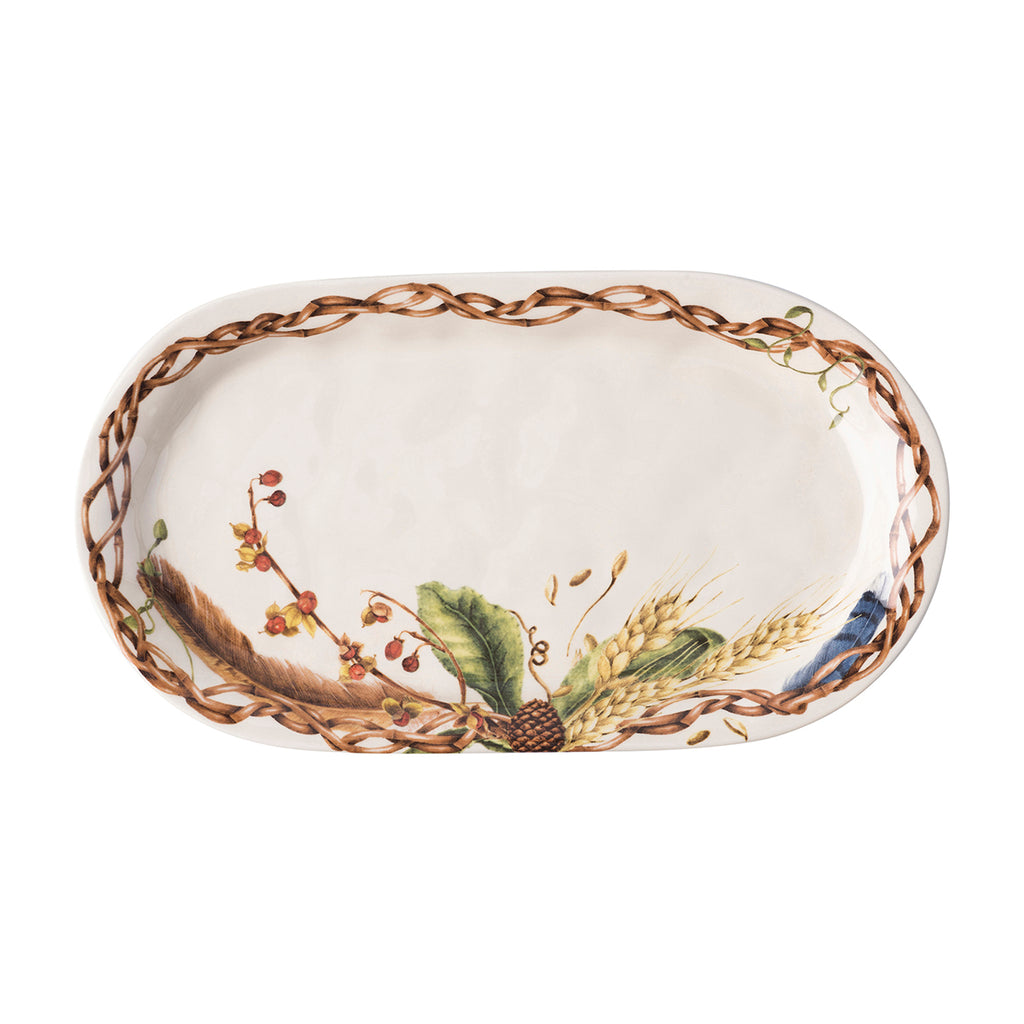Forest Walk 13.5" Hostess Tray in Café Au Lait