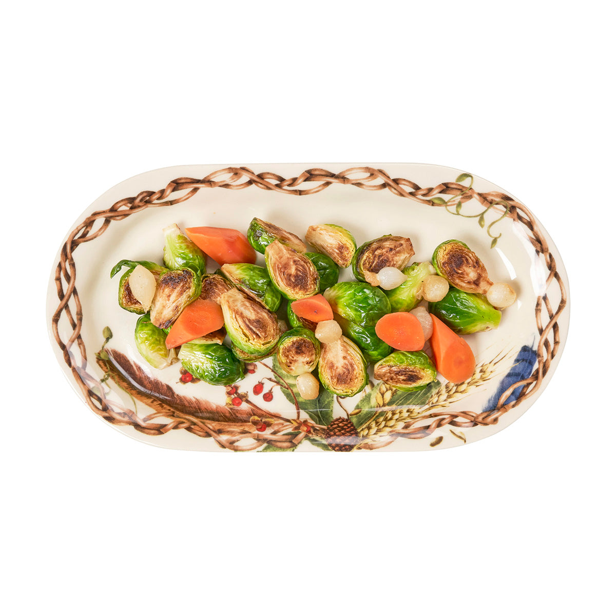 Forest Walk 13.5" Hostess Tray in Café Au Lait