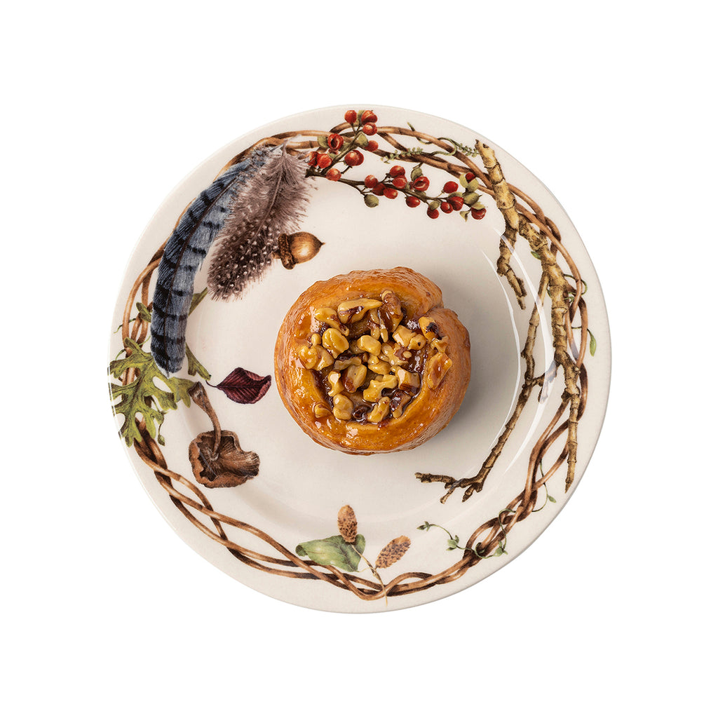Forest Walk Party Plate in Café Au Lait, Set of 4