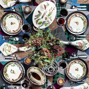 Forest Walk Party Plate in Café Au Lait, Set of 4
