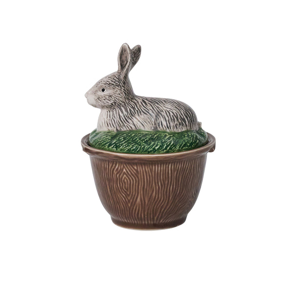 Forest Walk Rabbit Bowl with Lid in Multi | Over The Moon