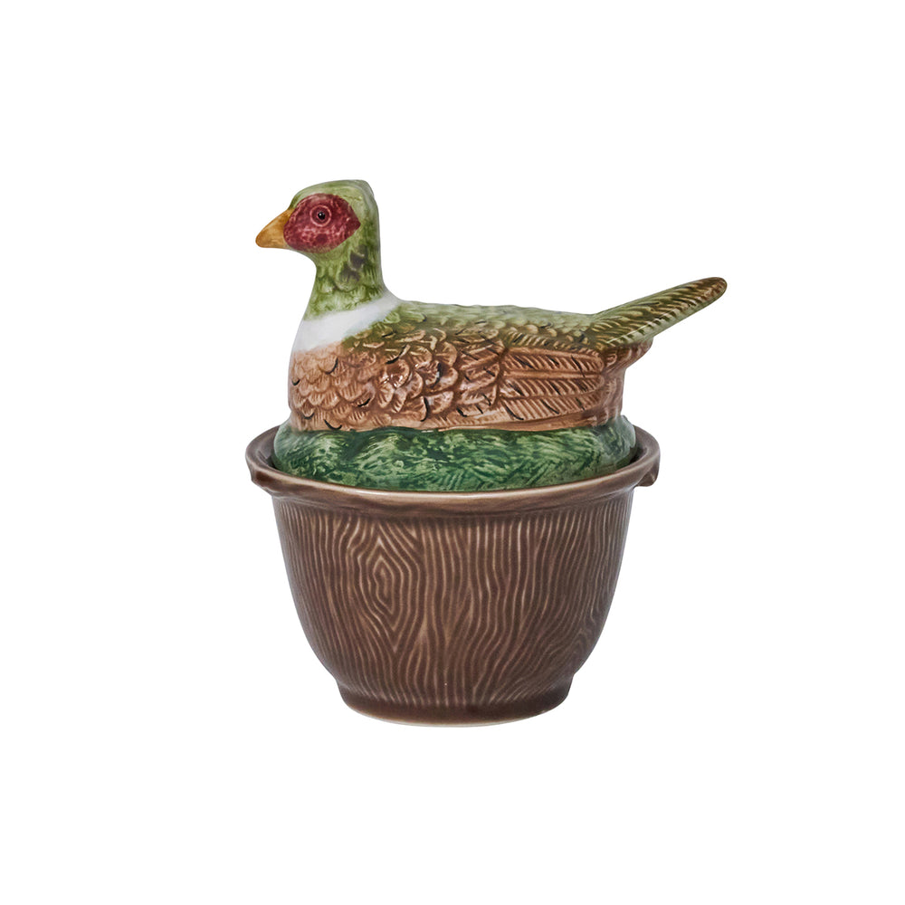 Forest Walk Pheasant Bowl with Lid in Multi