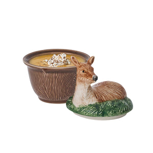 Forest Walk Deer Bowl with Lid in Multi