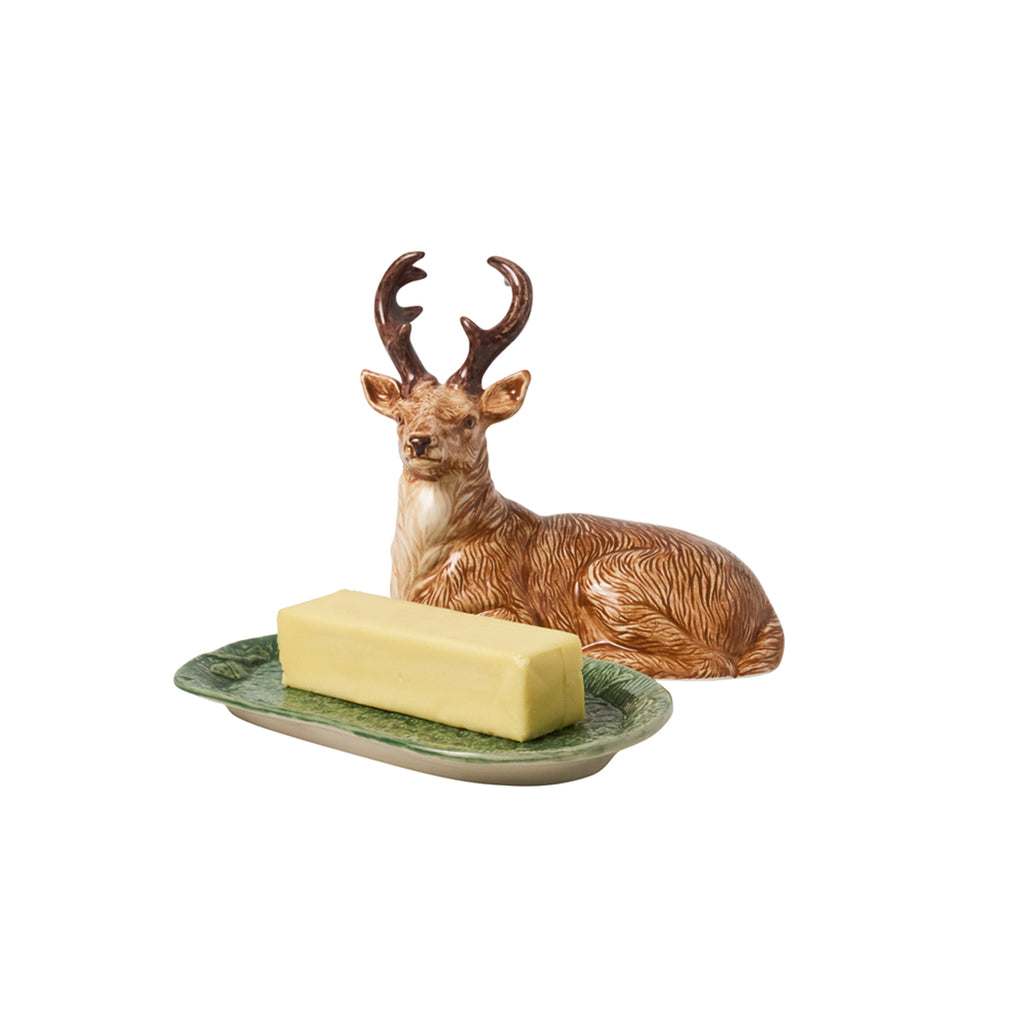 Forest Walk Stag Butter Dish in Multi