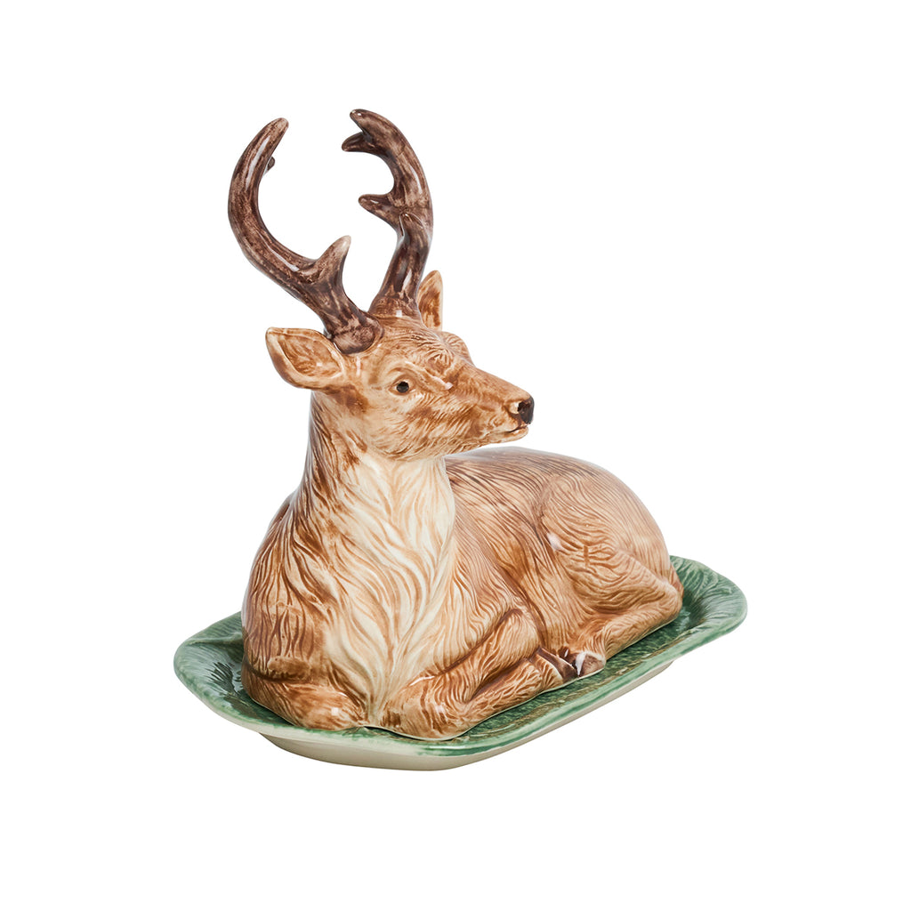 Forest Walk Stag Butter Dish in Multi