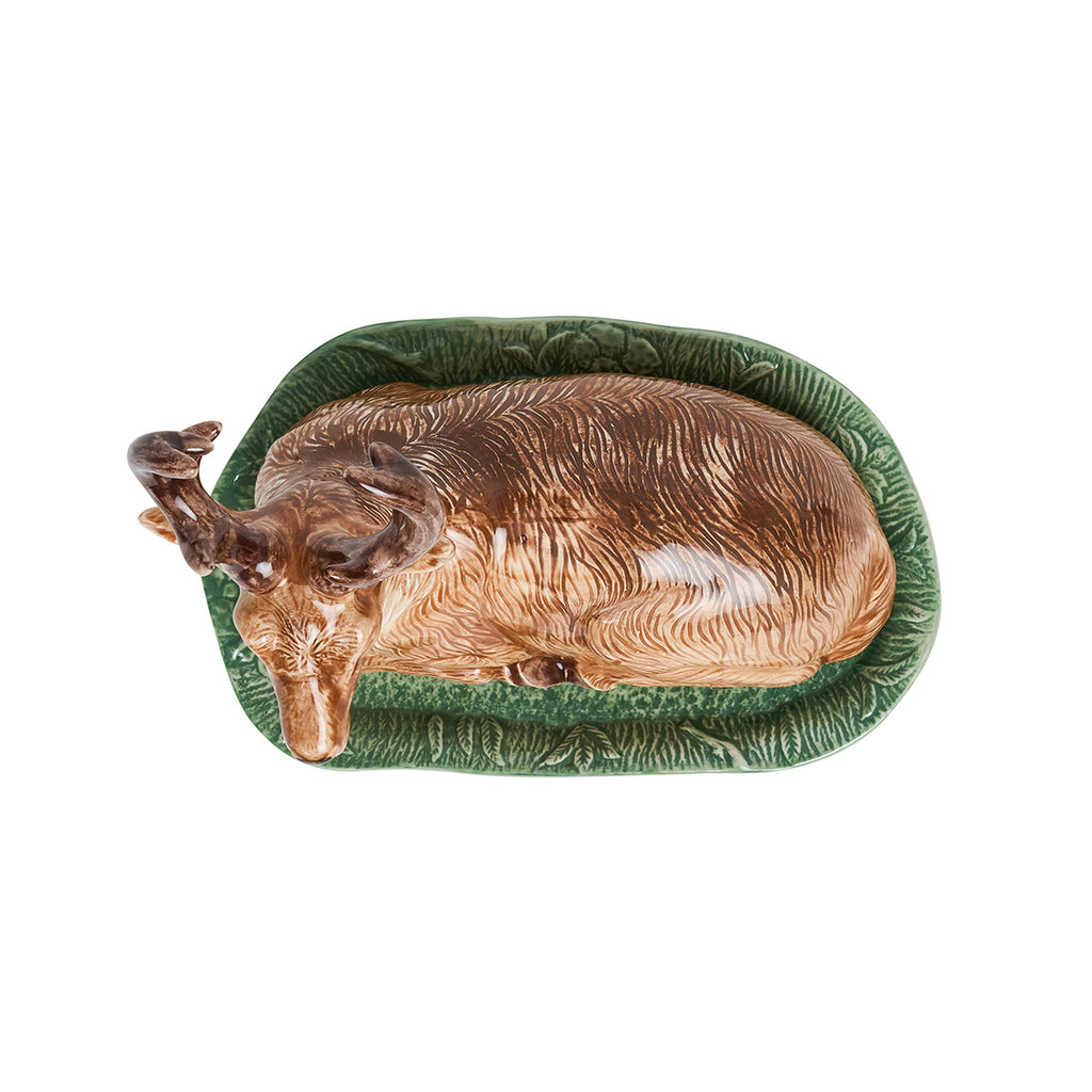 Forest Walk Stag Butter Dish in Multi