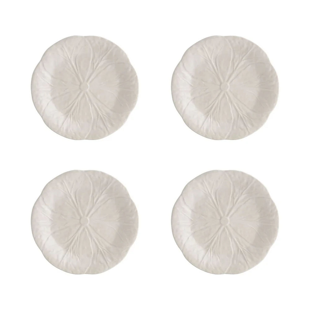 Cabbage Dessert Plate 19" Beige, Set of 4
