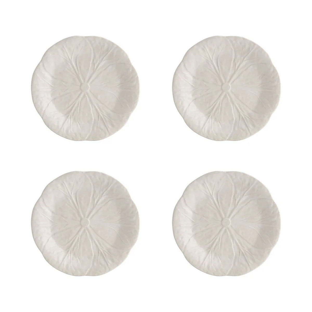 Cabbage Dessert Plate 19" Beige, Set of 4