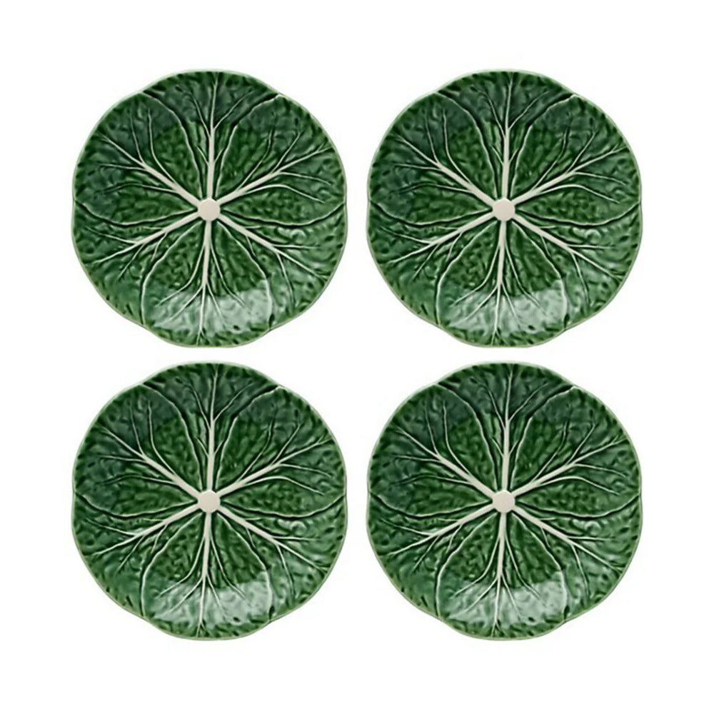 Cabbage Dessert Plate Green, Set of 4