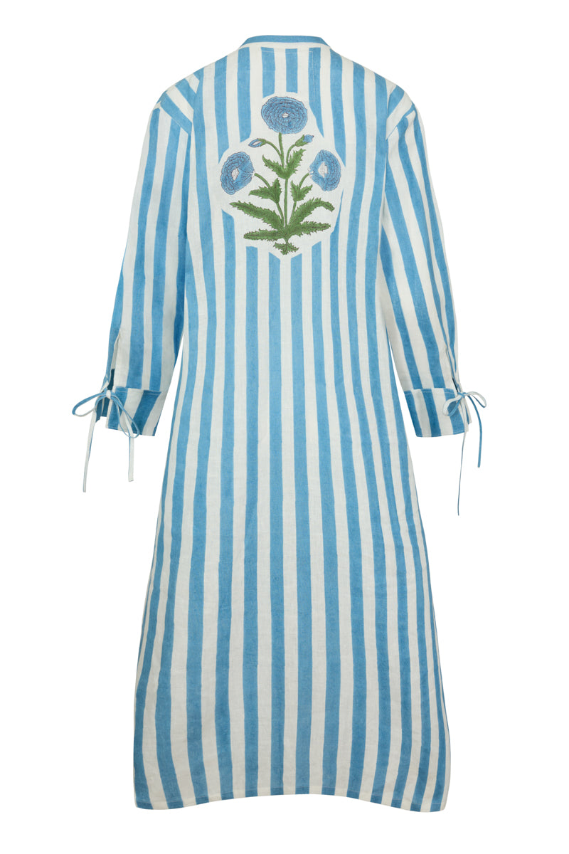 Cairo Caftan in Blue Stripe