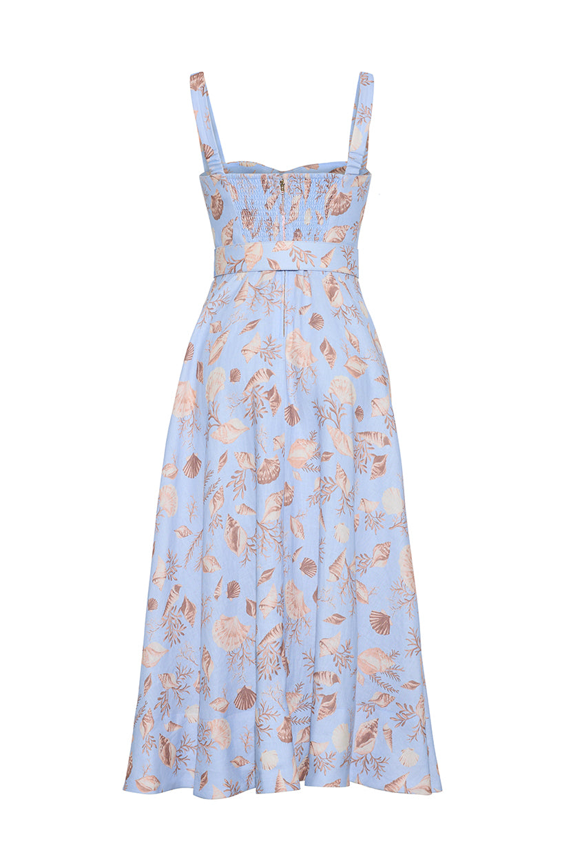 Calypso Dress in Seashell Sky