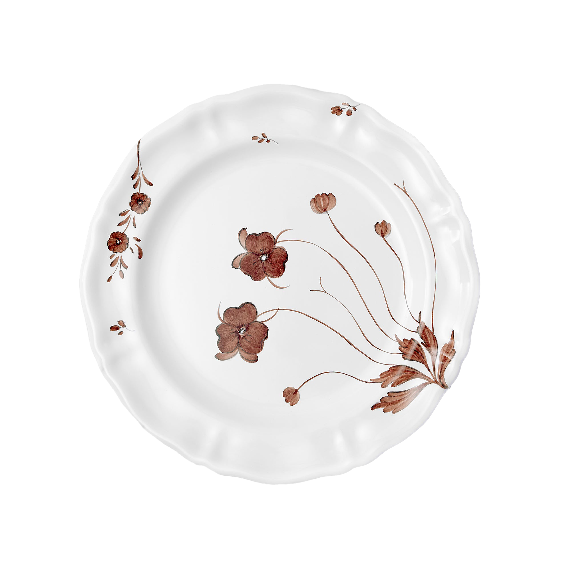 Camaïeu Grande Salad & Dessert Plate in Chocolat
