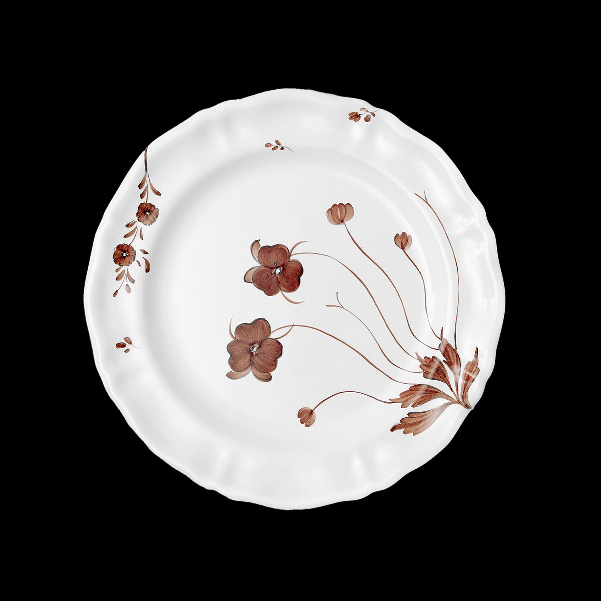 Camaïeu Grande Salad & Dessert Plate in Chocolat