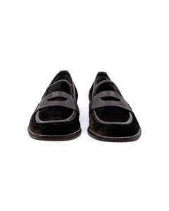 Camila Velvet Loafer in Chocolate